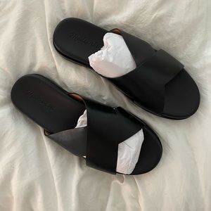 Black Crisscross Flat Sandal Madewell